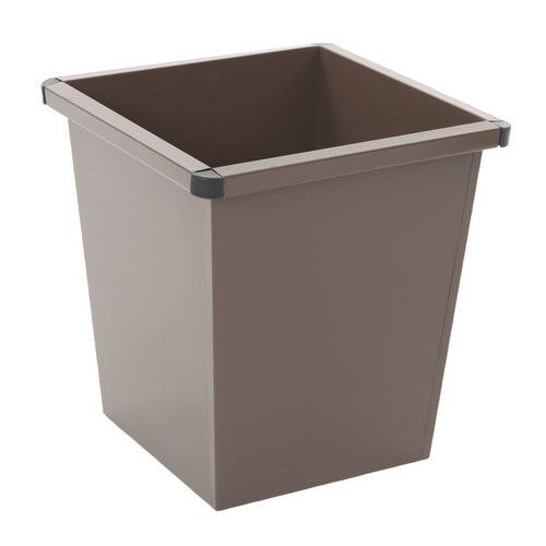 Corbeille à papier conique 27L, Coloris : Marron - Image principale