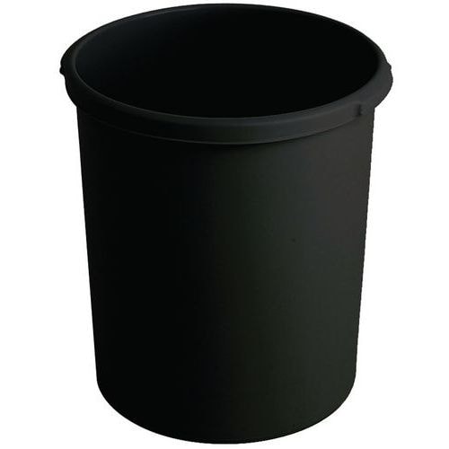 Corbeille en plastique - 30 L, Coloris : Noir - Image principale