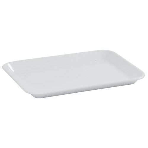 Lot de 12 Plateau HIPS 20 cm HIPS Blanc - Image principale