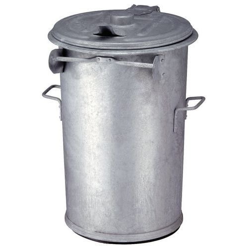 Poubelle d'appoint en acier galvanisé - 110 L - Image principale