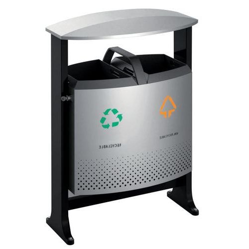 Poubelle d'extérieur tri sélectif 2x39L - Image principale