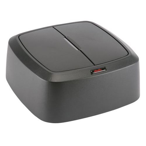 Couvercle à clapet carré pour poubelle Iris Noir Noir - Image principale