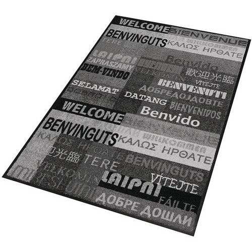Tapis d'entrée décoratif NewWelcome Gris 900x1200x6mm - Image principale
