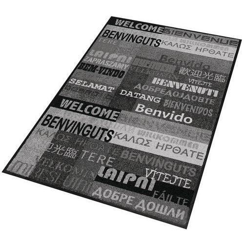 Tapis d'entrée décoratif NewWelcome Gris 900x1500x6mm - Image principale