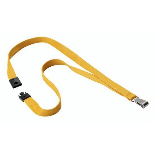 10 cordons textile avec mousqueton Jaune - Image principale
