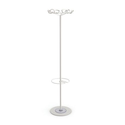 Portemanteau Kobé avec porte parapluie, Coloris : Blanc - Image principale