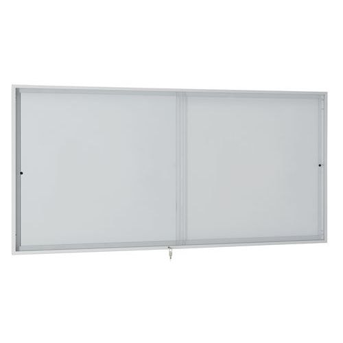 Vitrine intérieur av portes couliss. Acier L 68 cm x H 200 cm Gris - Image principale