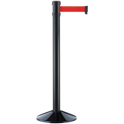 Poteau noir à sangle - 2 m - Aluminium - Manutan Expert - Image principale