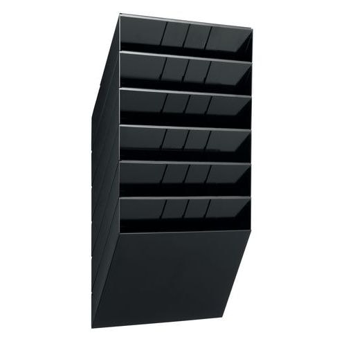 Présentoir mural Flexibox - A4, A5 et 1/3 A4 - Noir - Image principale