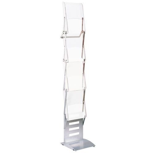 Support pour brochures pliant Tec-Art - 4 x A4/pliant - Argent - Image principale