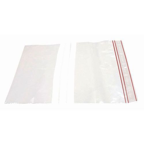 1000 sacs zip à bandes épaisseur 60 microns l x H : 120 x 180 mm - Image principale