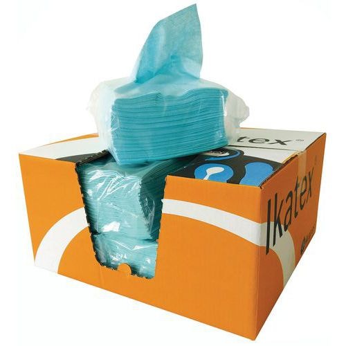 Chiffon non-tissé Ikatex - Boîte distributrice - 500 formats Bleu - Image principale