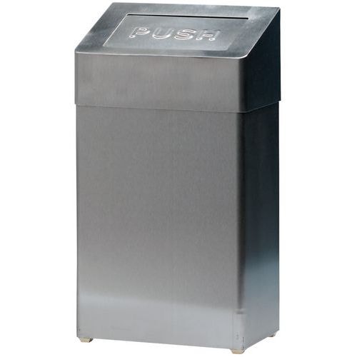 Poubelle métallique - 18 L, Coloris : Gris - Image principale