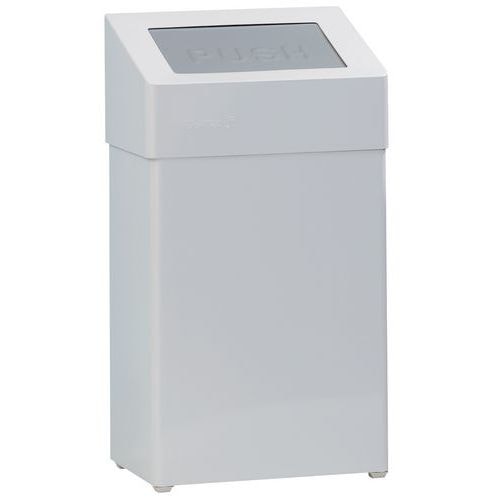 Poubelle métallique - 18 L, Coloris : Blanc - Image principale