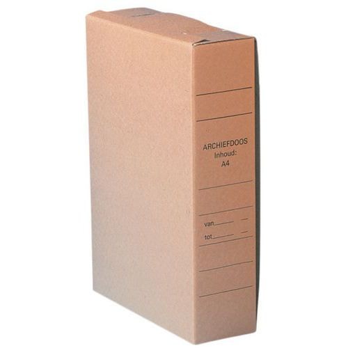 Lot de 25 Boîtes archives - HxLxl: 32x23x8 cm - Marron - Image principale