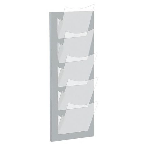 Présentoir mural Nova X - 5 cases - Pour format :A4-Argent - Image principale