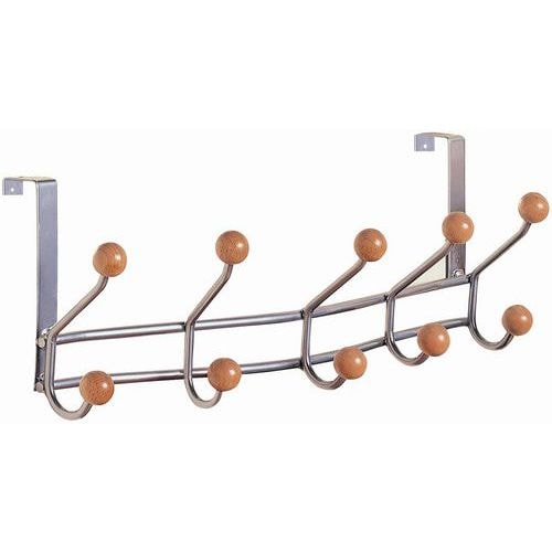 Portemanteau pour porte - Nbr patère : 5 - Argent - Image principale