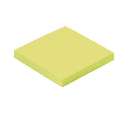 Lot de 12 blocs Note recyclée Eco - 100 feuilles 75x75 - Jaune - Image principale