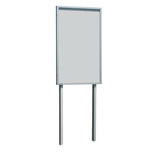Lot 2 supports à sceller pour grande vitrine extérieure avec porte battante - Image principale