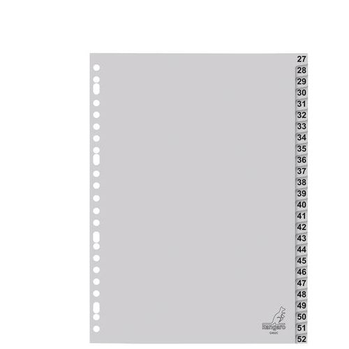 10 Lots d' Intercalaire numérique éco - Nb de divisions 52 - A4 - Image principale