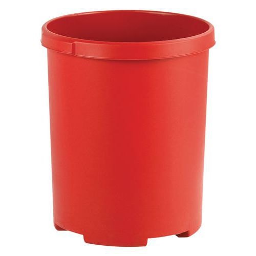 Corbeille à papier ronde - 50 L, Coloris : Rouge - Image principale