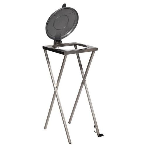 Support fixe pour sac-poubelle 120 L en ciseaux avec pédale - Image principale