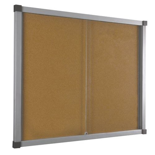 Vitrine d'intérieur Cube L 60 cm x H 104.8 cm fond liège - Image principale