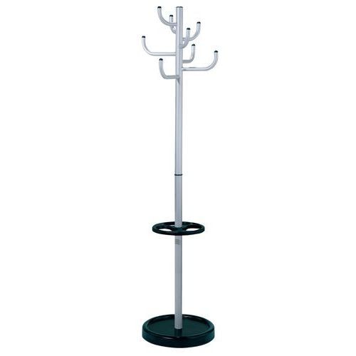 Portemanteau Sierra 8 patères en aluminium coloris noir - Image principale
