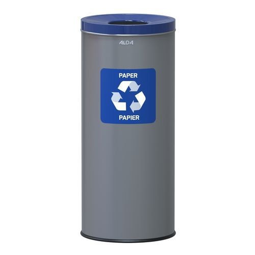 Poubelle métallique Prestige EKO recyclage papier 45 L - Image principale