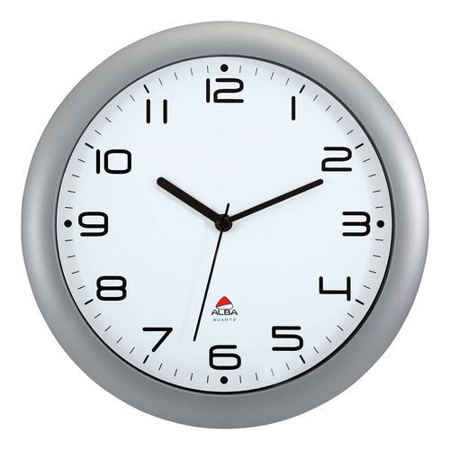 Horloge quartz Ø 30 cm cadran coloris gris - Image principale
