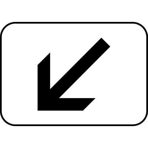 Panonceau pour panneaux de signalisation type B - M3a2 - Indication de la voie concernée par le panneau qu'il - Image principale