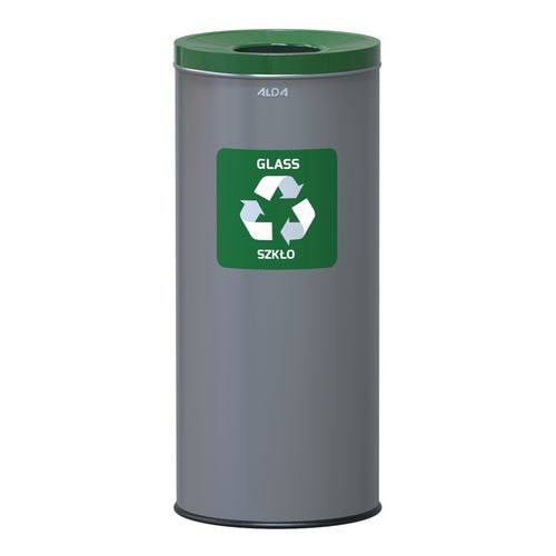 Poubelle métallique Prestige EKO recyclage verre 45 L - Image principale