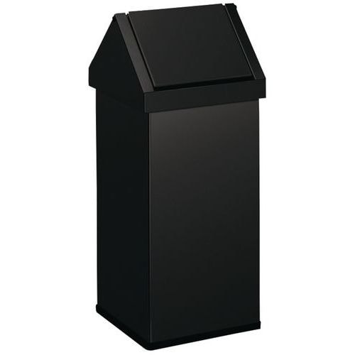Poubelle avec couvercle basculant de 55 litres Noir - Image principale