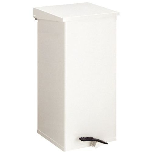 Poubelle à pédale industrielle résistant au feu - 110 L, Coloris : Blanc - Image principale