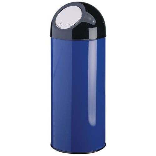 Poubelle à clapet-poussoir, Coloris : Bleu - Image principale