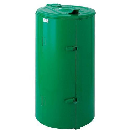 Poubelle en métal 120 litres H:100 cm Col.:Vert - Image principale