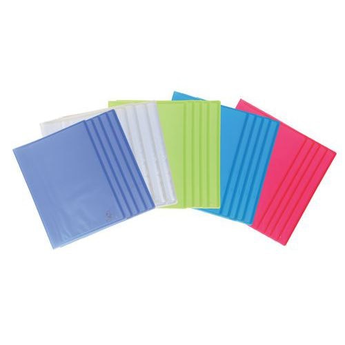 Protège-documents polypropylène translucide Chromaline 40 vues A4 - Coloris assortis - Lot de 20 - Image principale