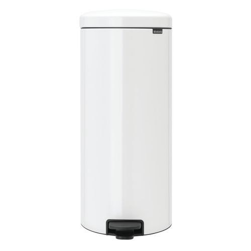 Poubelle à pédale NewIcon 30L blanche avec liner métal - Image principale