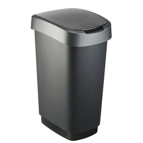 Poubelle Twist 50L argent - Image principale