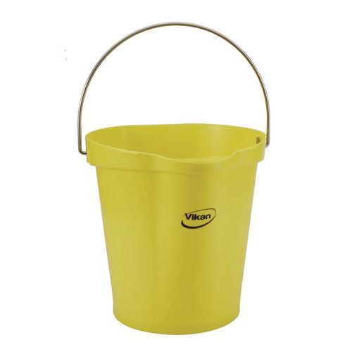 Seau alimentaire gradué avec bec verseur - 12 L Jaune - Image principale