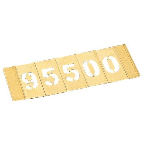 Set de 15 chiffres laiton assemblables - hauteur 25 mm - Image principale