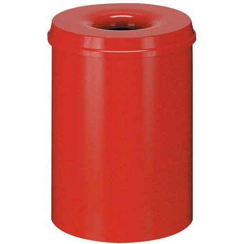Poubelle anti-feu 30L Rouge - Image principale