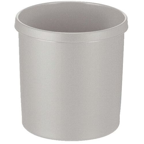 Corbeille ronde à papier en plastique - 18 L Gris - Image principale