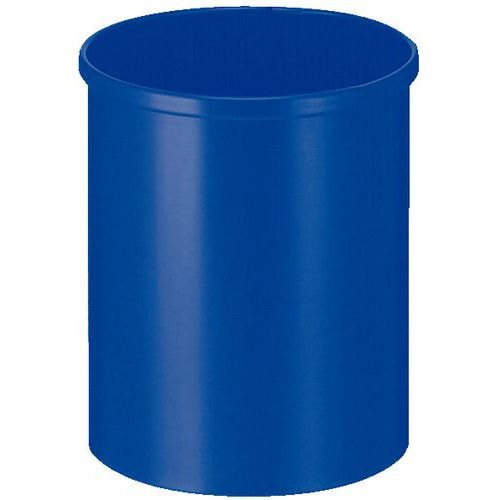 Corbeille ronde à papier en plastique - 18 L Bleu - Image principale