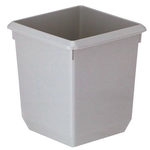 Corbeille à papier carrée - 27 L Gris - Image principale