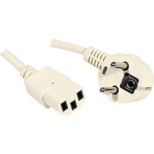 Cordon d'alimentation PC CEE7 / C13 beige - 1,8 m - Image principale