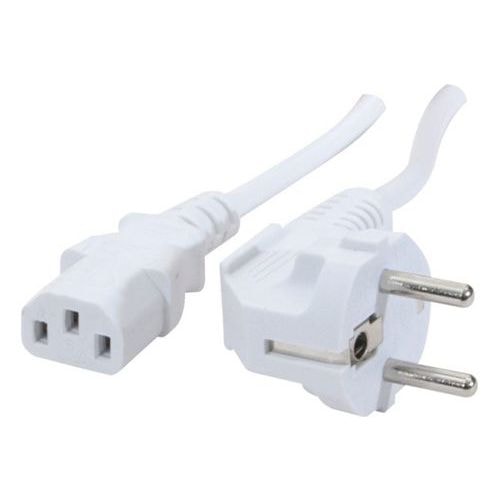 Cordon d'alimentation PC CEE7 / C13 blanc - 0,6 m - Image principale