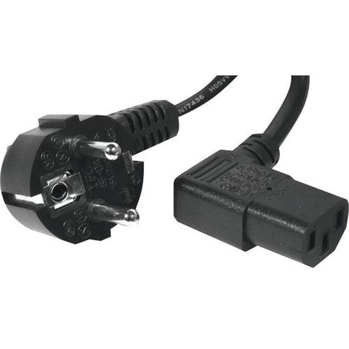 Cordon d'alimentation PC CEE7 / C13 coudé noir - 1,8 m - Image principale