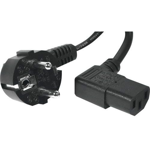 Cordon d'alimentation PC CEE7 / C13 coudé noir - 3,0 m - Image principale