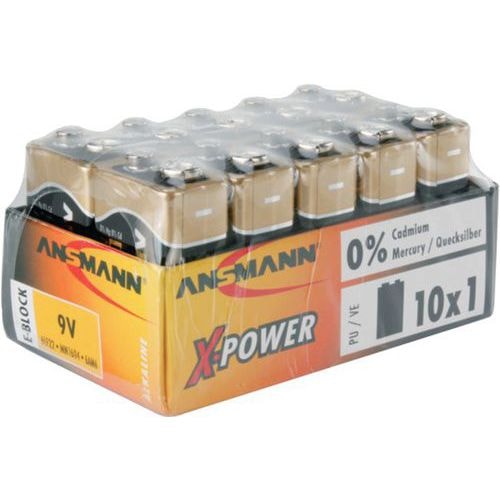 Lot de 10 piles alcaline industrie 5015711 6LR61 - Image principale